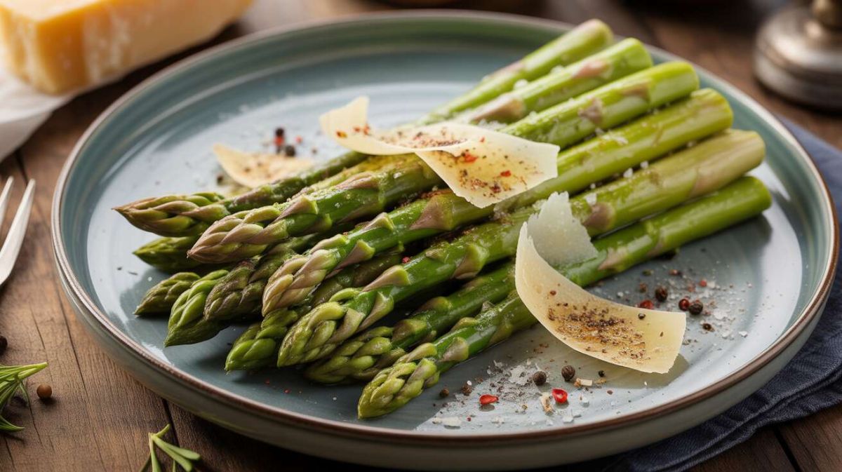 Asperges croustillantes au vinaigre balsamique et parmesan : une entrée légère