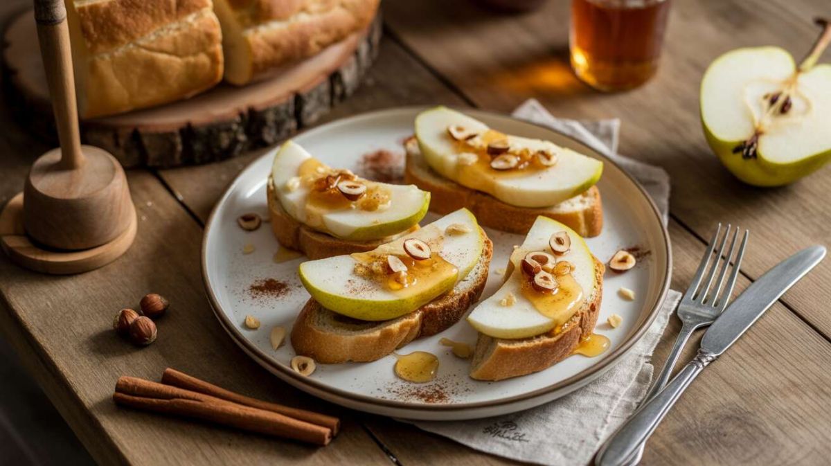 Tartines poire miel : un délice sucré à savourer