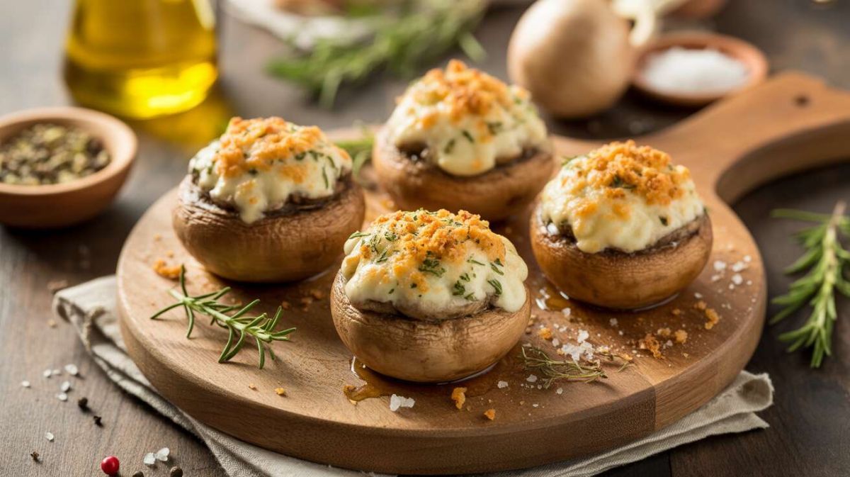 Savourez des champignons farcis au fromage frais : une délicieuse recette à découvrir