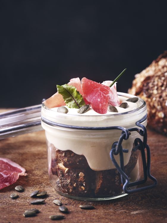 Tiramisu surprenant au parmesan et coppa