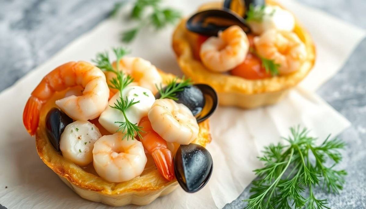 Des tartelettes gourmandes aux fruits de mer pour une soirée raffinée