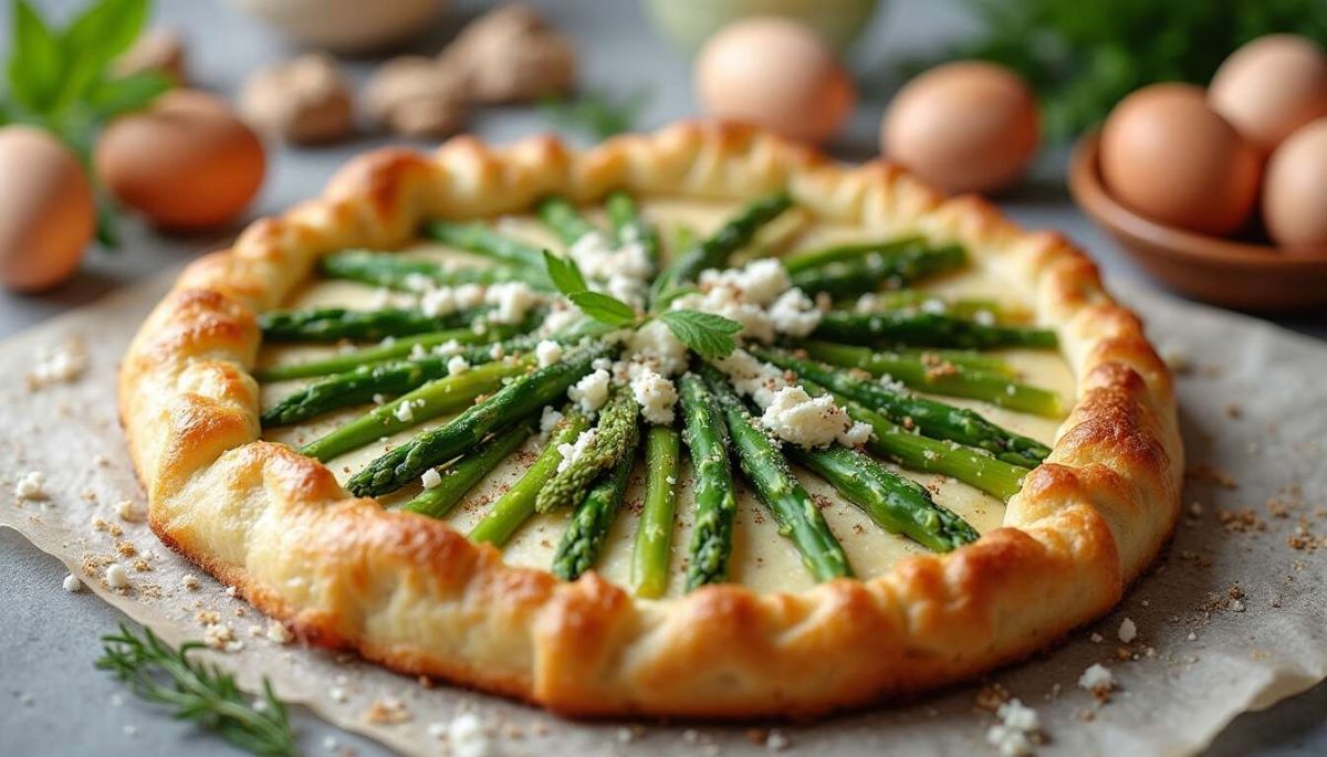 Une tarte d'exception aux asperges et chèvre frais à la portée de tous