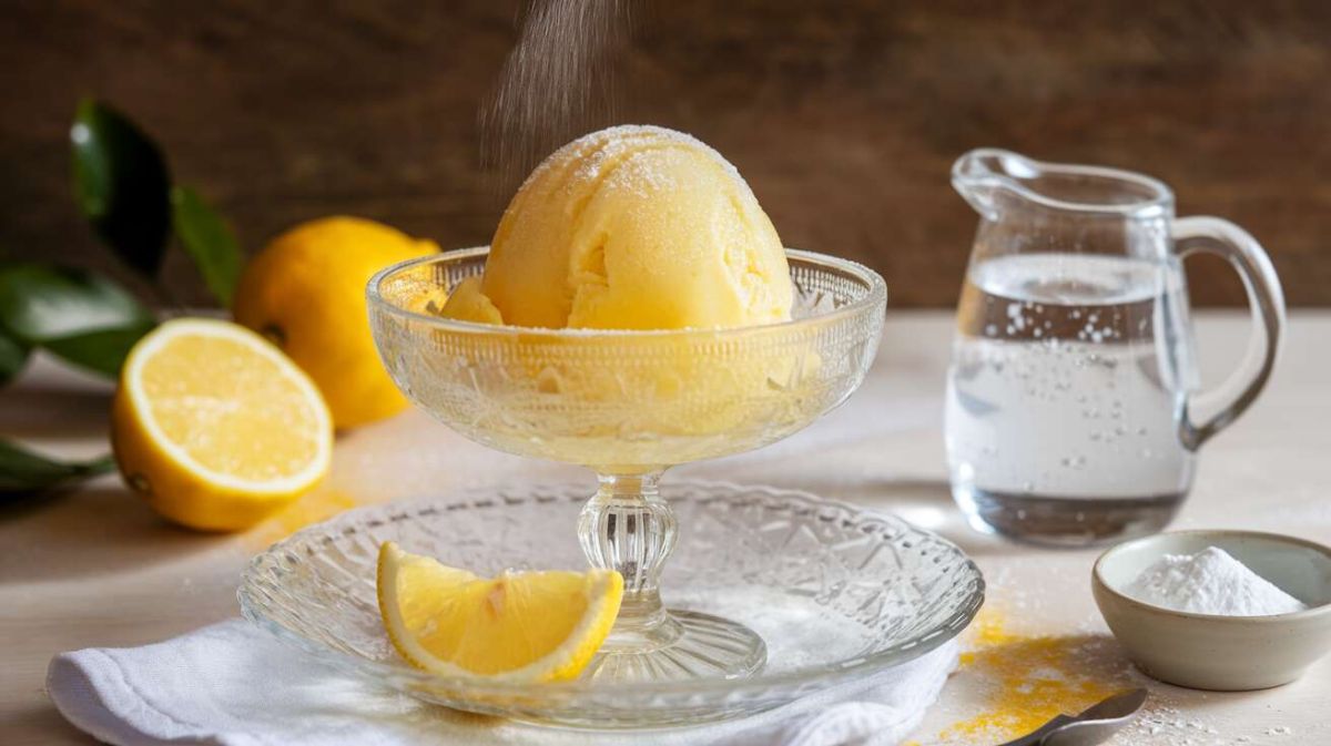 Un sorbet au citron léger pour des journées estivales rafraîchissantes