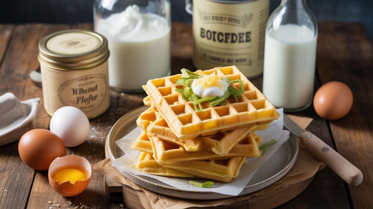 Gaufres salées aux poireaux et fromage frais : un délice à découvrir