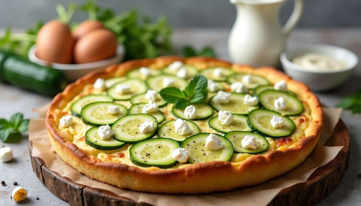 Une quiche allégée au fromage de chèvre et courgettes à savourer sans culpabilité