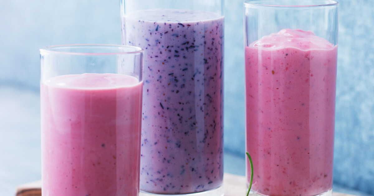 Trio de smoothies aux fruits rouges