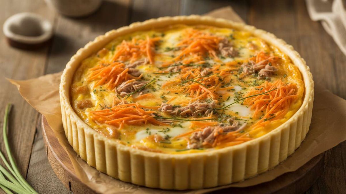 Recette : quiche d’été aux carottes et mousse de thon légère