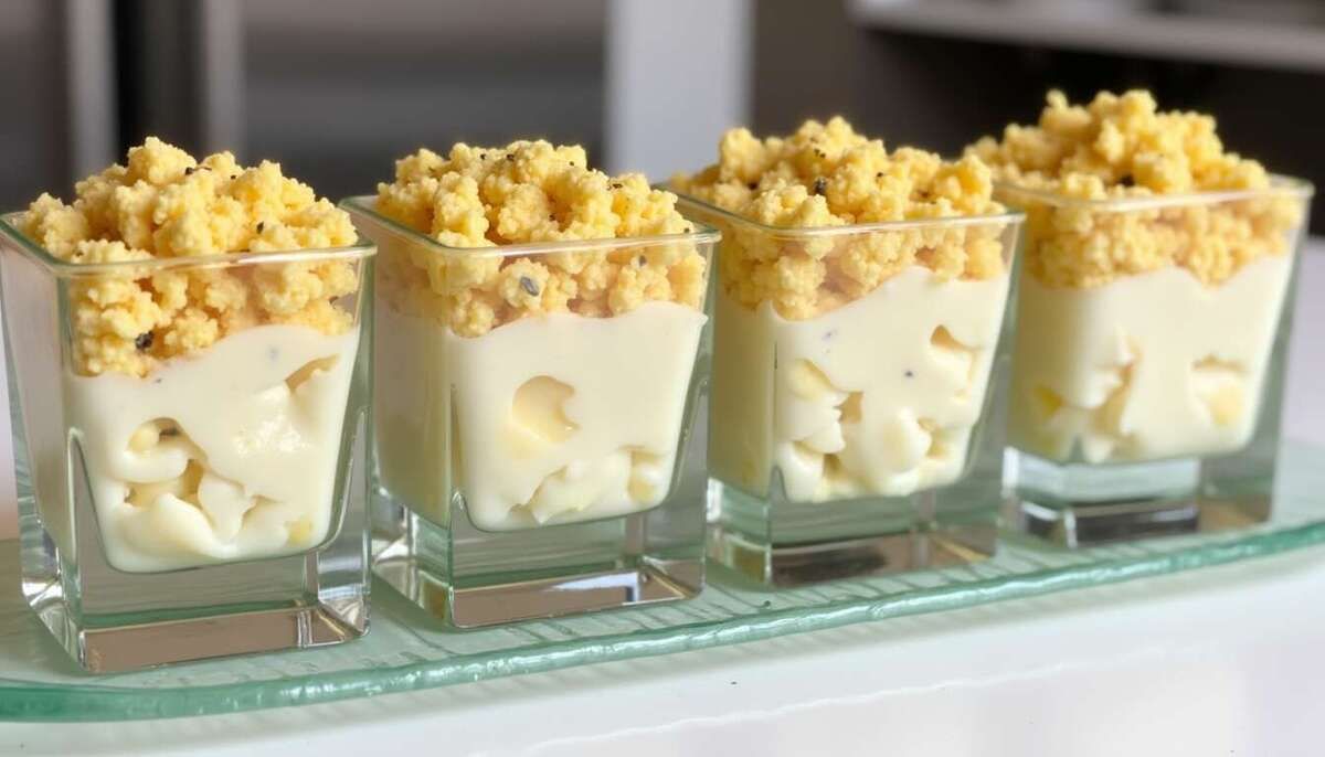 Des verrines d'œuf mimosa qui feront fondre vos invités