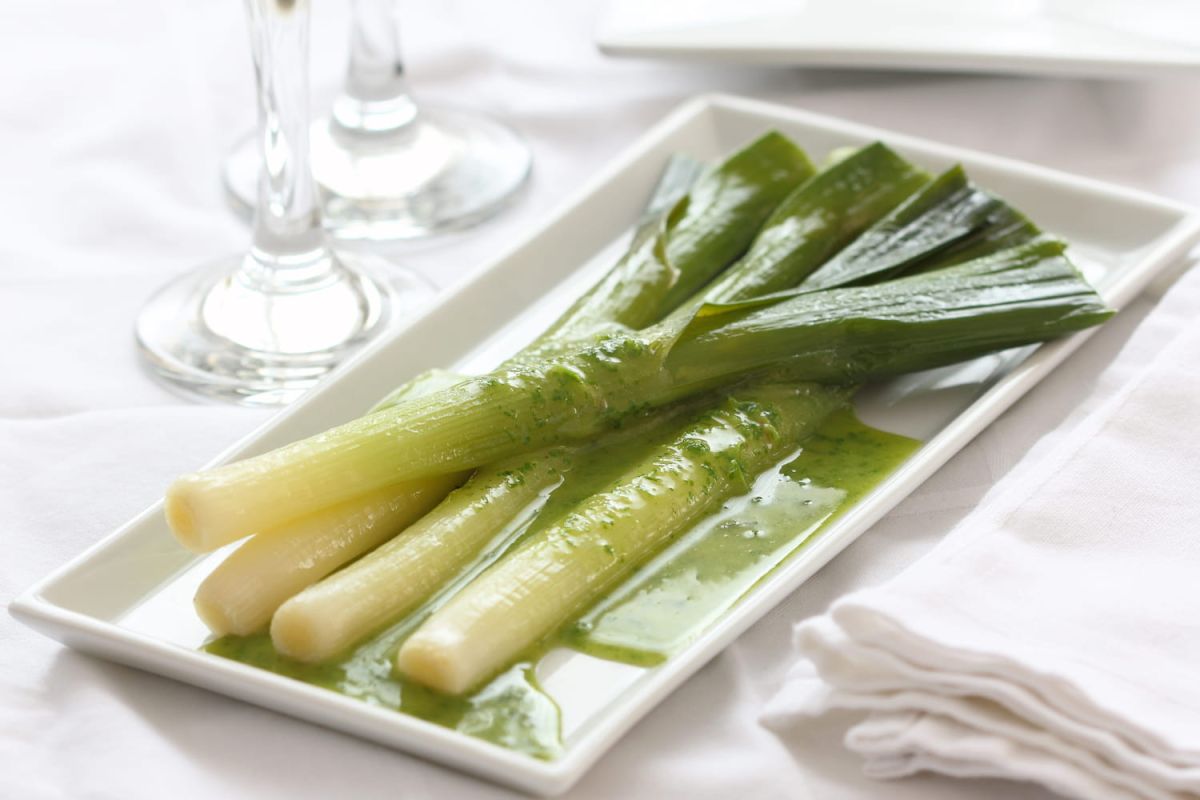 Les poireaux vinaigrette revisités par Cyril Lignac