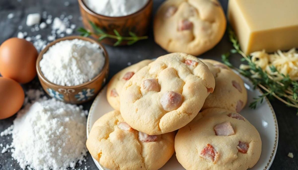 Des cookies salés au jambon et emmental qui vont régaler vos invités