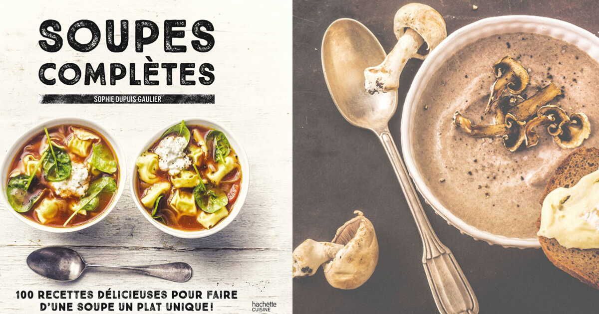 Soupe de champignons au brie