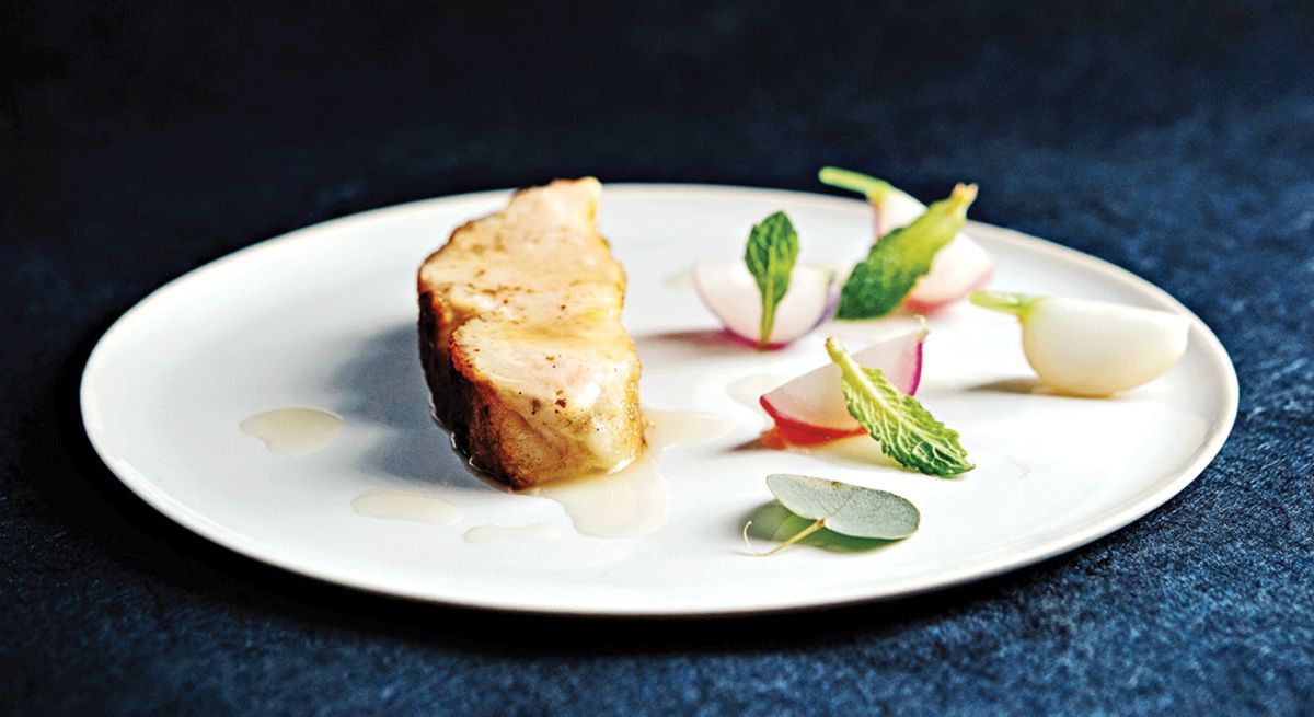 Ris de veau sauce pamplemousse-eucalyptus