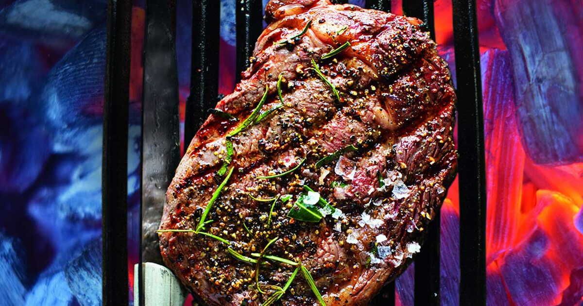 Entrecôte marinée au vin rouge