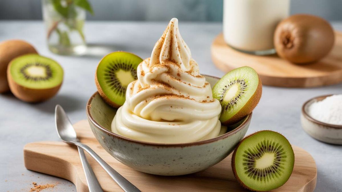 Un délice frais : recette de frozen yogurt vanille kiwi