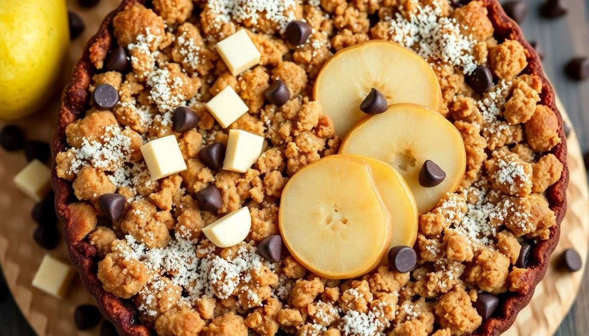 Crumble poire chocolat : un dessert réconfortant à découvrir