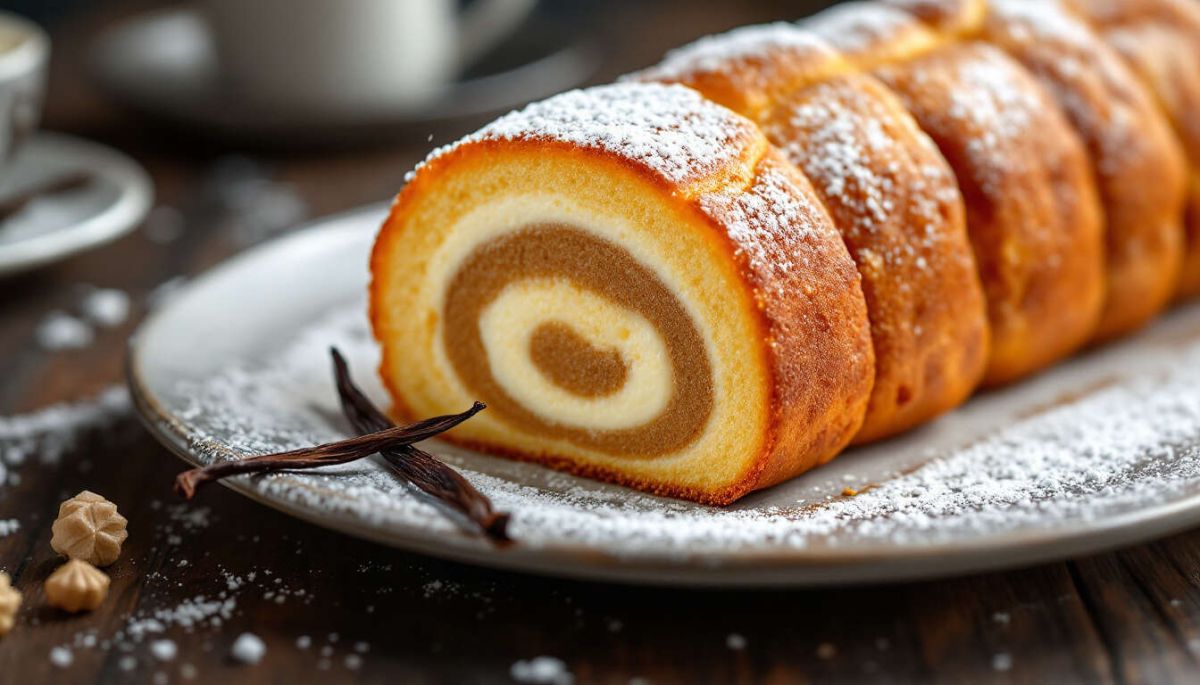 Dégustez une bûche de Noël à la crème pâtissière et vanille à l’Airfryer