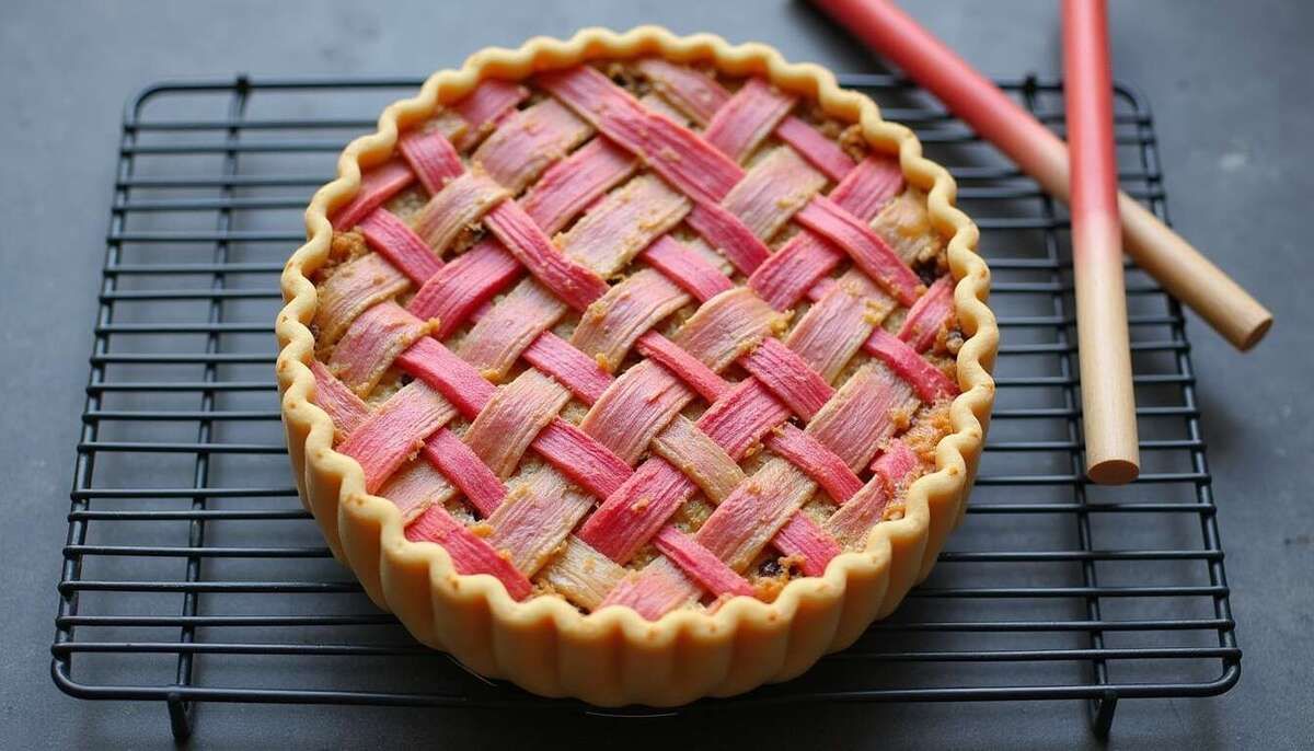 Découvrez la délicieuse tarte à la rhubarbe, une recette incontournable