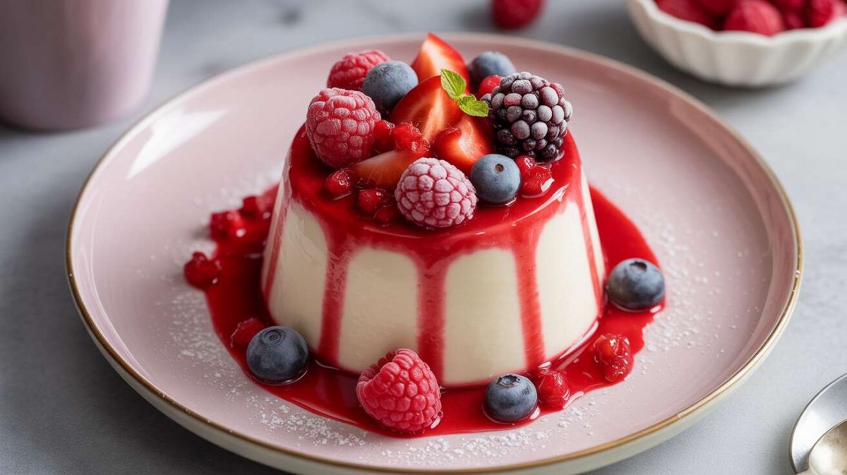 Découvrez la panna cotta aux fruits rouges, un dessert italien chic et simple à réaliser