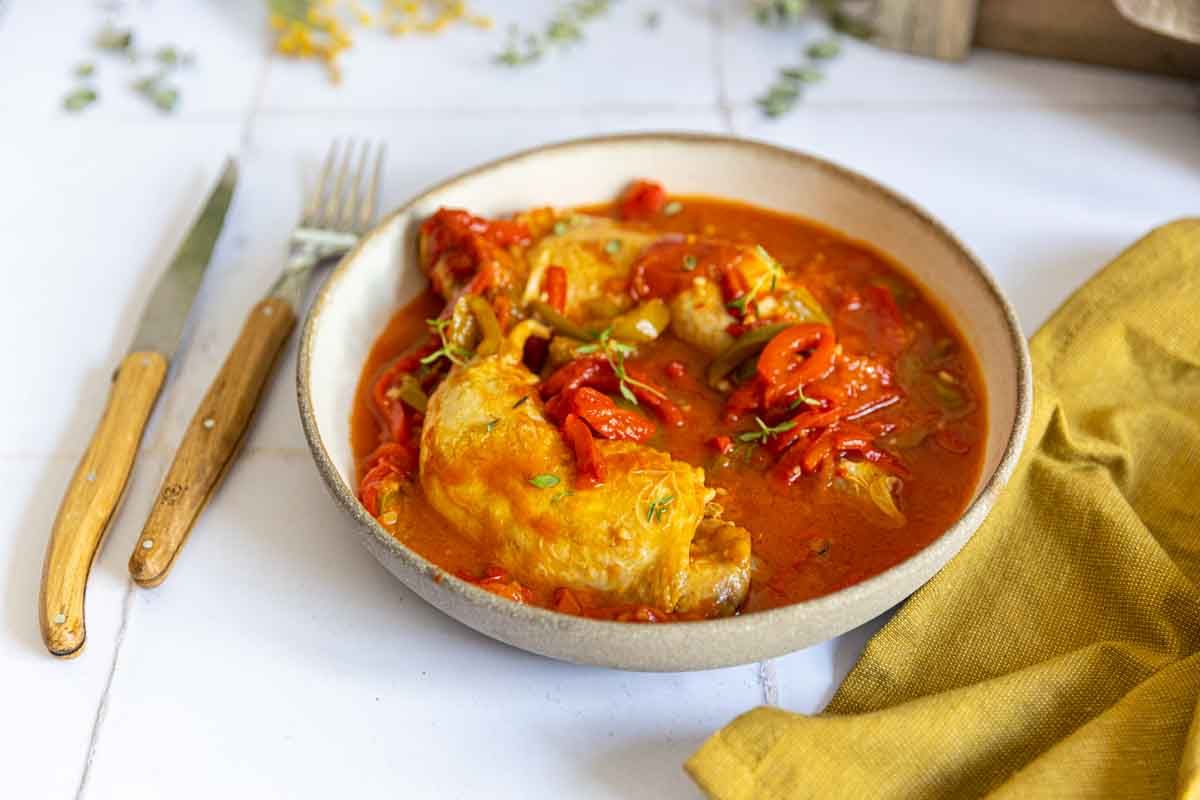 Découvrez le poulet basquaise à la sauce Cookeo