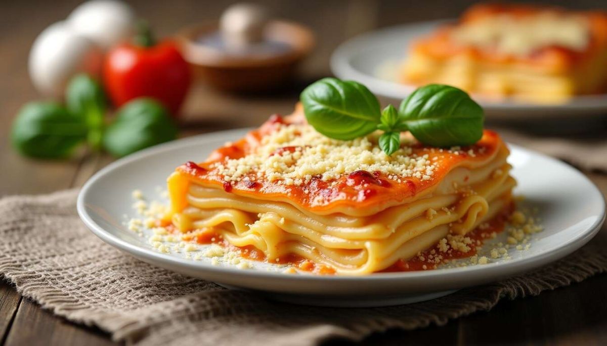 Découvrez la recette irrésistible des lasagnes au poulet et champignons