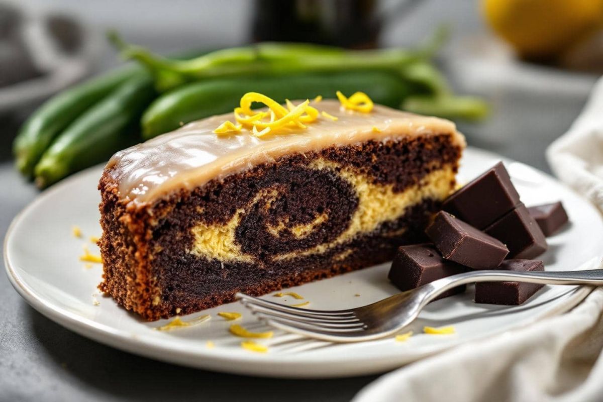 La surprise gourmande : un cake courgette-chocolat au glaçage citron pour un goûter inoubliable