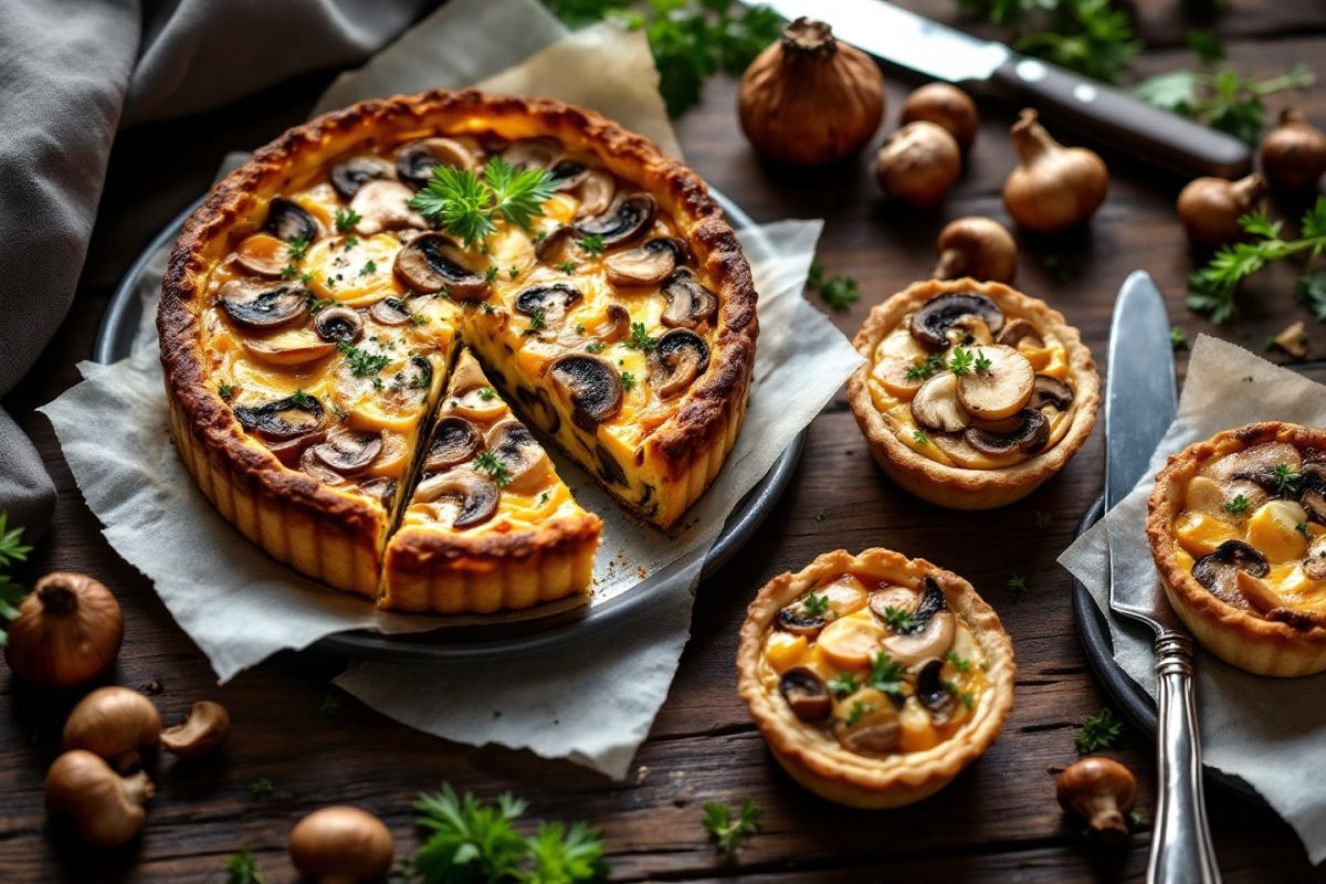 Les tartes et quiches aux champignons : un festin automnal entre confort et saveurs